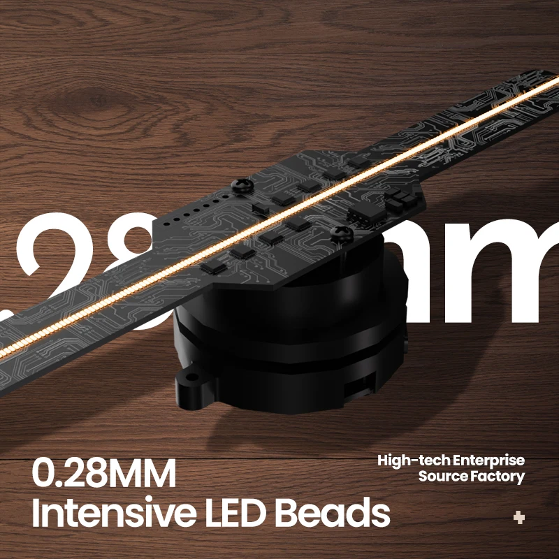 새로운 15.3cm 맞춤형 로고 제품 투명 LED 디스플레이 미니 3D 홀로그램 팬 프로젝터 할로윈 크리스마스 홀로그램 디스플레이 썸네일 3