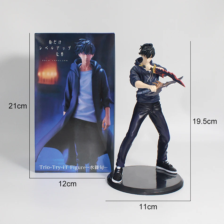 Figura de acción de Jinwoo, nivelación individual de 21cm, versión de Anime, PVC, decoración coleccionable, modelo de figura, exhibición, mercancía de Anime