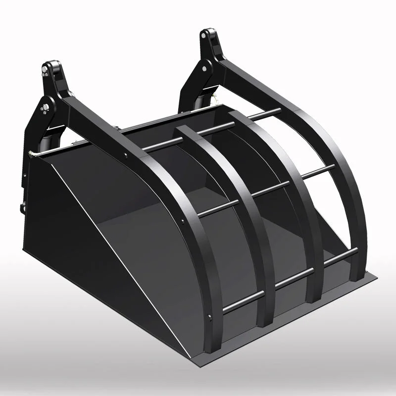 Forklift tilt fork with claw fork, hydraulic clamping and dumping tool for irregular cargo handling