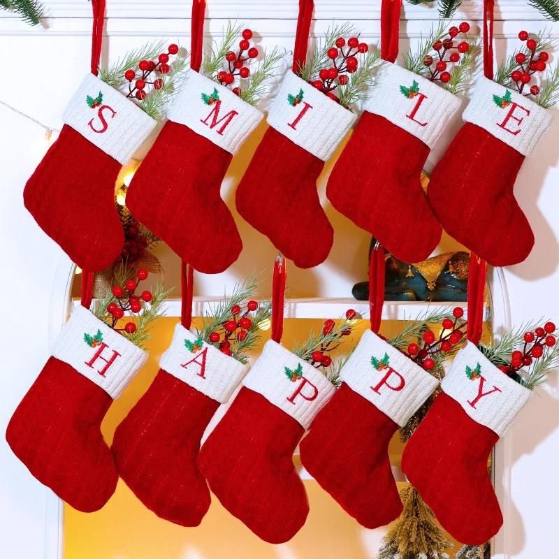 Christmas Stockings Classic large stockings Santa Claus, snowman, reindeer Christmas figures Family Christmas party decoration