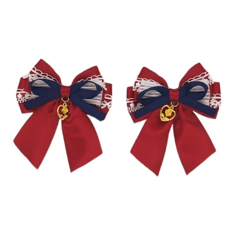 R1WE – accessoires cheveux doux pour filles, japonaise, Anime Cosplay, ruban en dentelle à volants, bandeau à