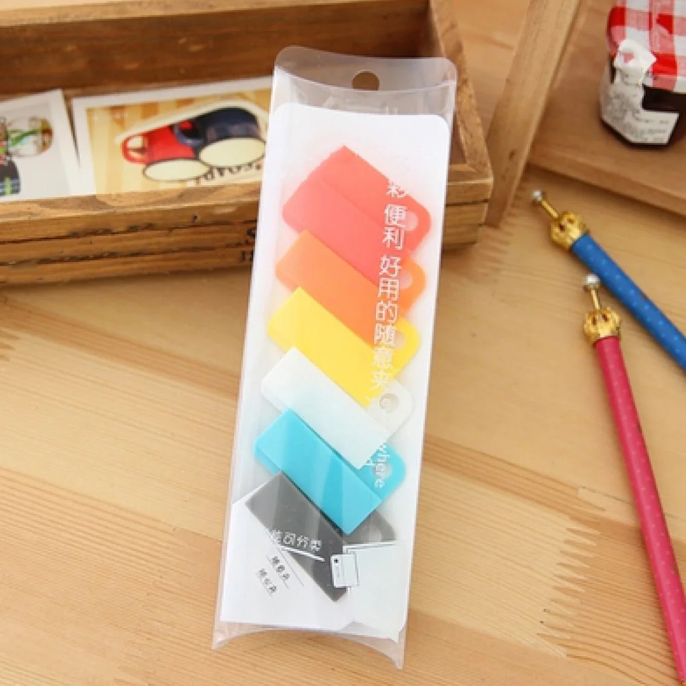 

12pcs Plastic File Classification Clips Household Sealing Clip for Bills Notes Cards Smooth Surface Multipurpose