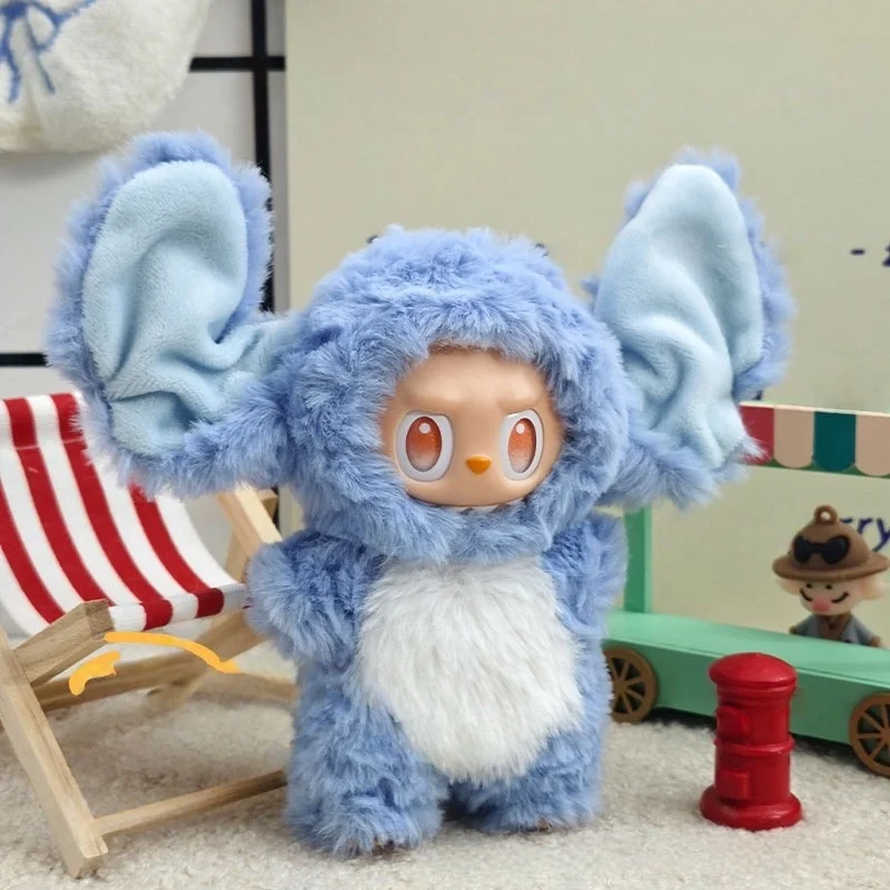 Per 17 cm Labubu Vestiti Stitch Cat Collection Vestiti Labubu di alta qualità Vestiti di peluche Set Vestiti Ali d'angelo Abbigliamento Labubu