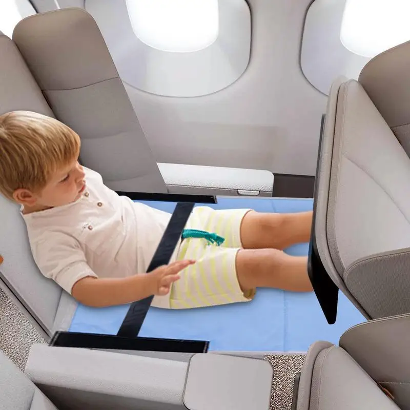 Reposapiés de viaje para avión para niños, cama compacta y ligera, elementos esenciales de viaje para avión para niños pequeños