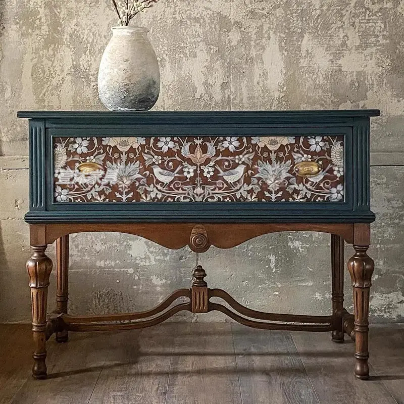 

FG retro solid wood porch cabinet foyer entry decoration cabinet painted dining side cabinet