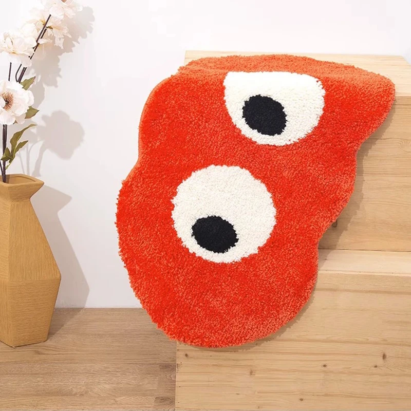 Funny Tufting Eyes Bathroom Mat Soft Bedroom Rug Carpet Bathmat Anti Slip Floor Pad Doormat Aesthetic Home Room Decor