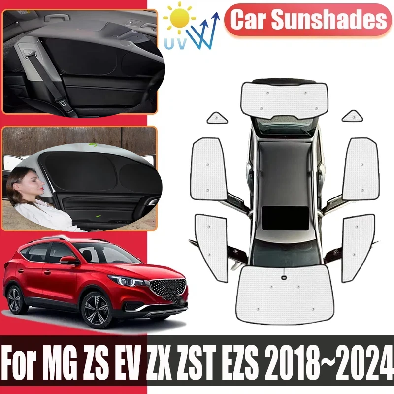 Surround Visor For MG ZS EV ZX ZST EZS ZS11 2018~2024 Cars Sunshades Anti-UV Privacy Blocks Sunscreen Window Auto Accessories