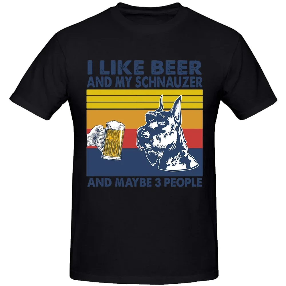 الصيف نمط الجرافيك الشارع الشهير قصيرة الأكمام هدايا عيد ميلاد تي شيرت الرجال مضحك شنوزر الكلب خمر ريترو تي شيرت