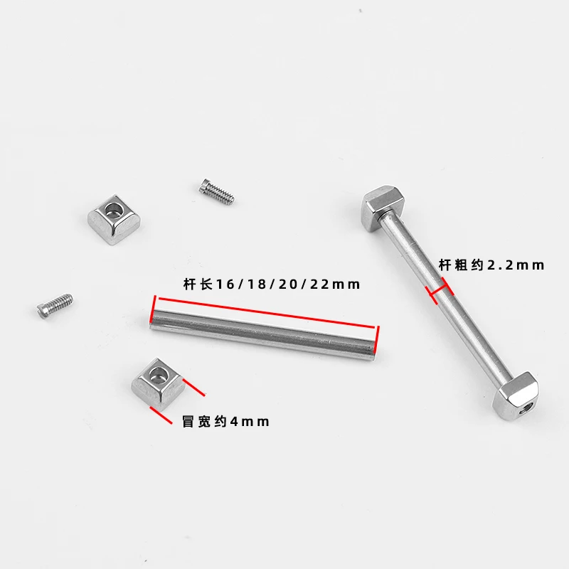 Watch Link Shaft Stainless Steel Screw Rod for Cartier Pasha Strap Link Rod Ear Rod with Tools Fixed Shaft 16mm 18mm 20mm 22mm