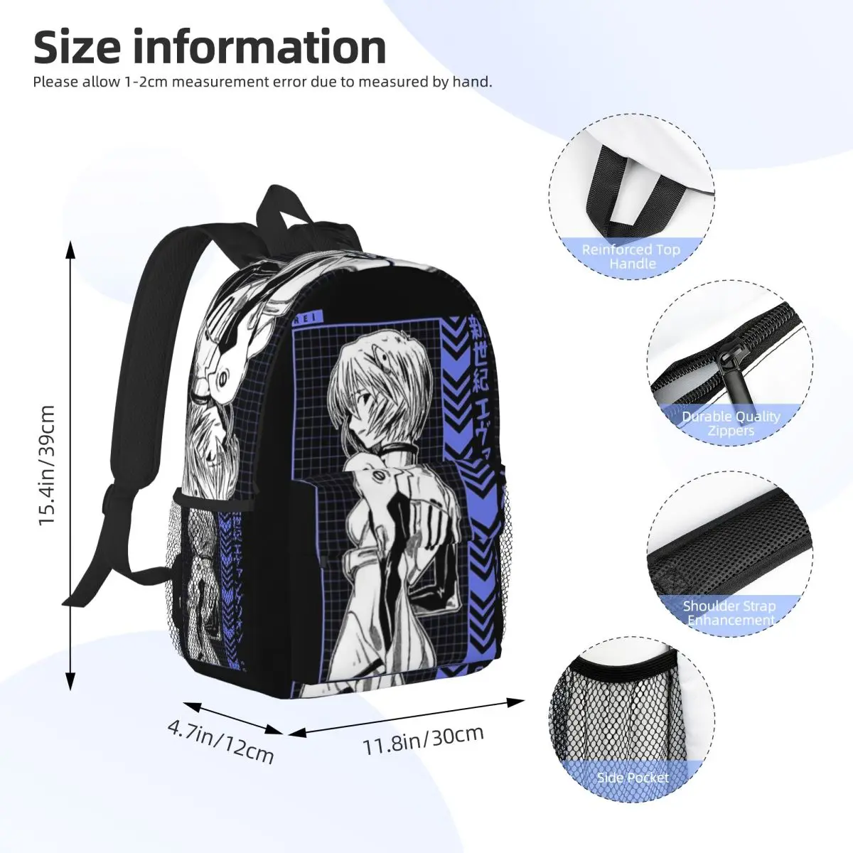 Rei Cool BG For Girls Boys Large Capacity Student Backpack Lightweight waterproof Backpack 15inch