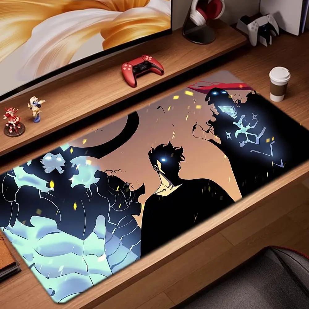 Anime S-Solo L-Leveling Mouse Pad Game Accessories keyboard pad XXL large locking edge 1200X600 mm table mat Gaming mousepad