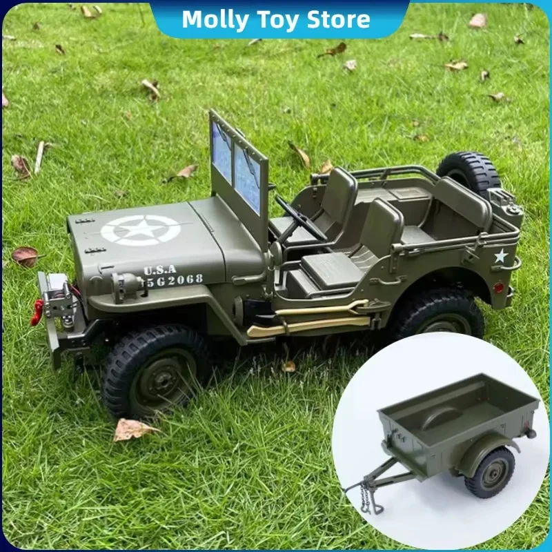 JJRC C8815 RC Car 4WD RTR Crawler Climbing Scale Military Truck Offroad Vehicle Accessories Trailer Capstan Metal Drive Shaft