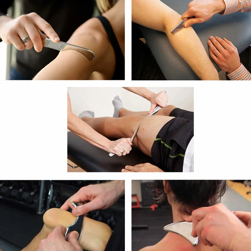 Professional สแตนเลส Gua Sha เครื่องมือ Deep Tissue Release Therapy IASTM Scraping Board Myofascial นวด Dropshipping
