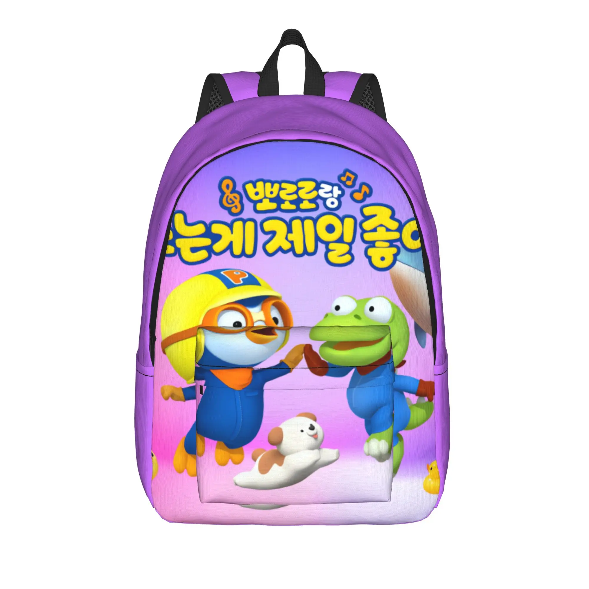PororoS Backpack  University Backpacks Women Design Lightweight High School Bags Kawaii Rucksack