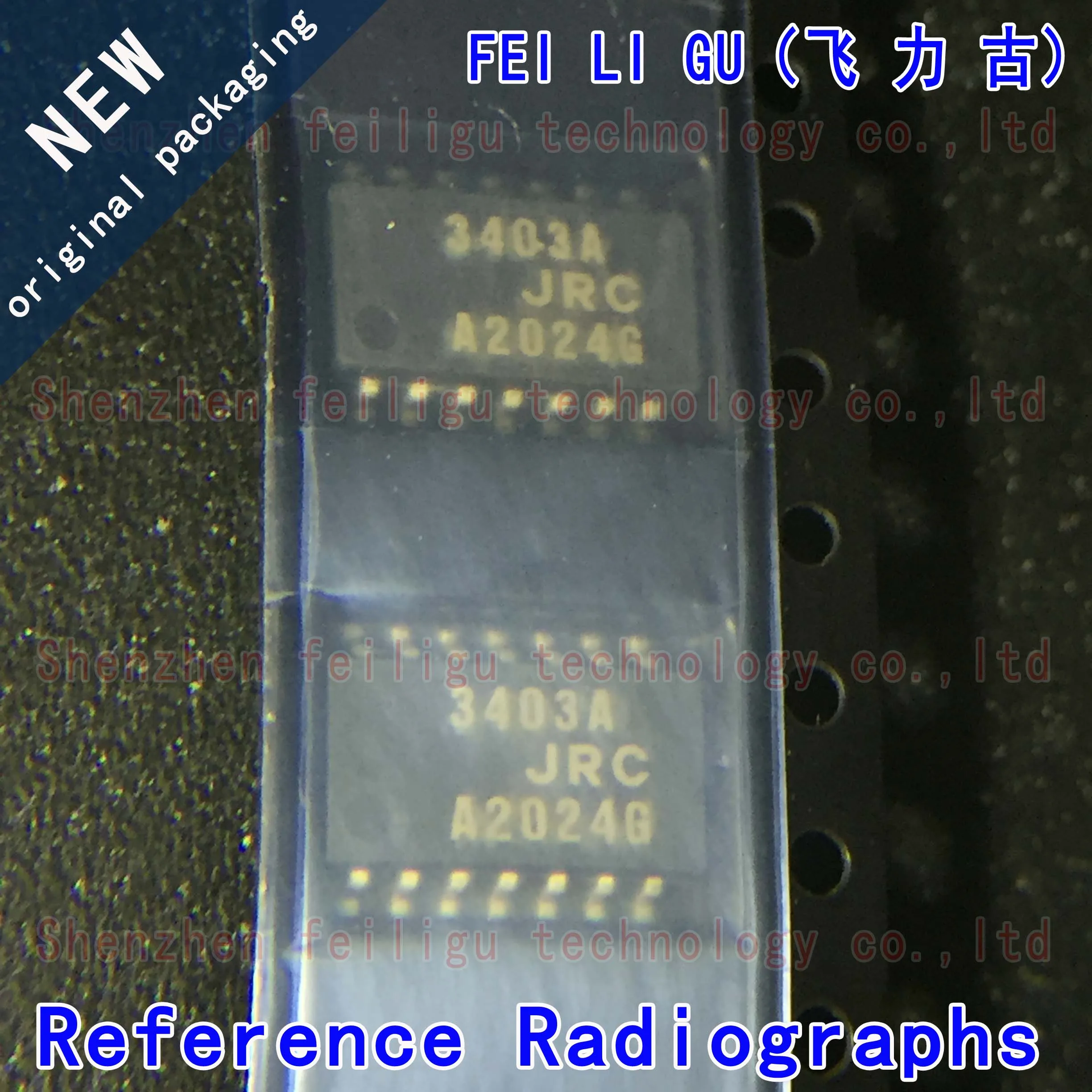 Piezas original 100% nuevo, 5 ~ 50 NJM3403AM-TE1, NJM3403AM, NJM3403A, Impresión de pantalla: 3403A, Paquete: SOP14, chip de amplificador cuádruple op de una sola potencia