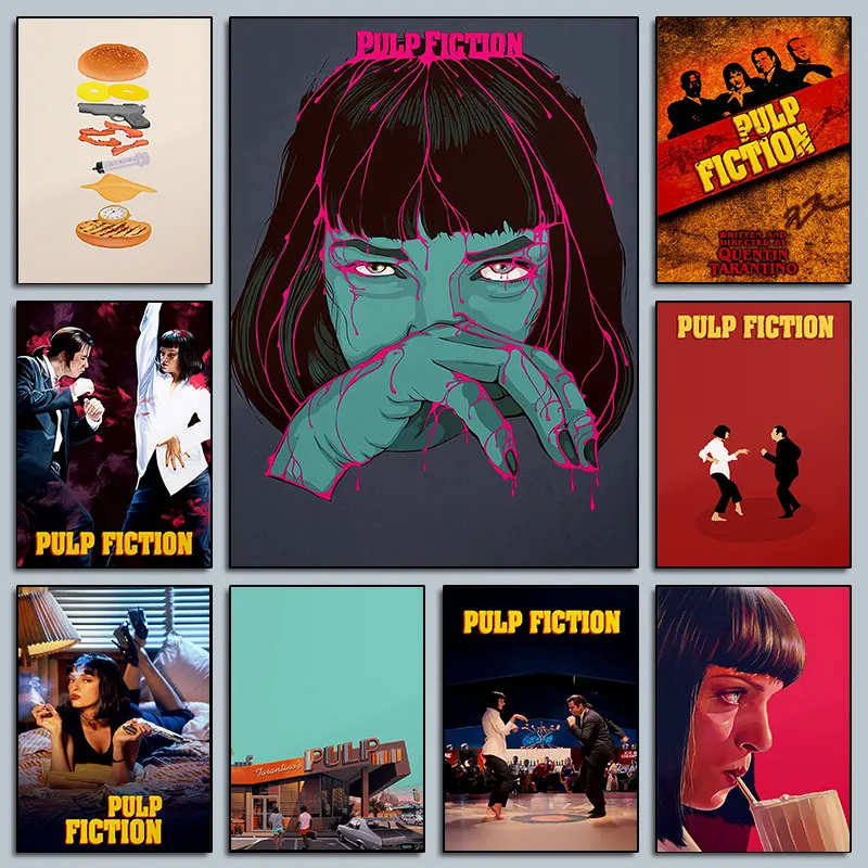 pulp-fiction-poster-classico-quentin-tarantino-filme-iconico-arte-de-parede-presente-amantes-de-cinema-retro-filme-decoracao-pintura-em-tela