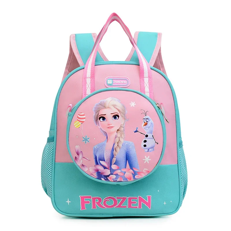 Disney-bolsa de mensajero de dibujos animados de Elsa, mochila de gran capacidad, dulce contraste de colores, fresco y simple