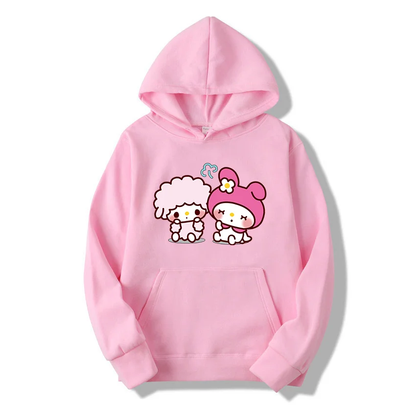 Sanrio My sweet piano Men's and Women's Hoodie Casual Street Clothing Long sleeved Sweatshirt Boys and Girls Autumn Top Coat