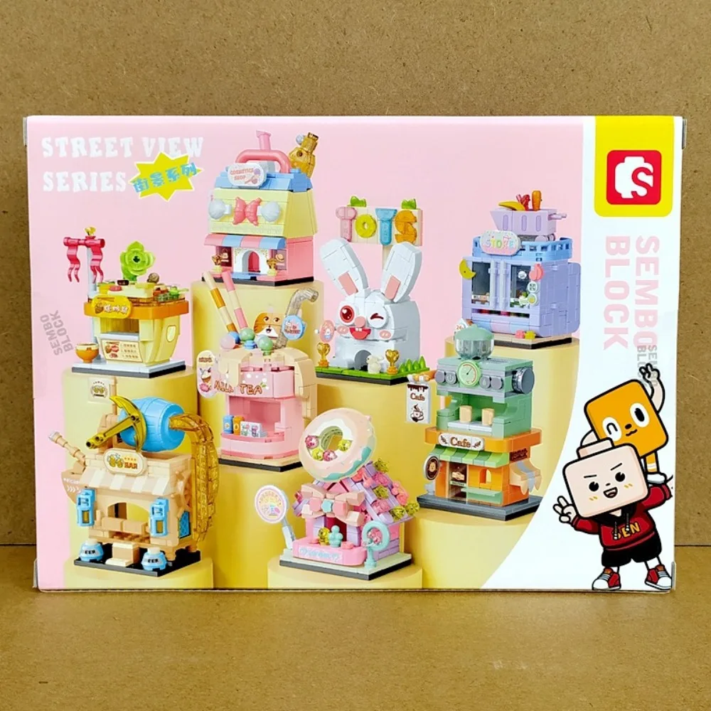 Keeppley Fun City Scenery Building Blocks Creative Snack Shop Model Desktop Decorative Ornaments Kids Festival Collection Gifts