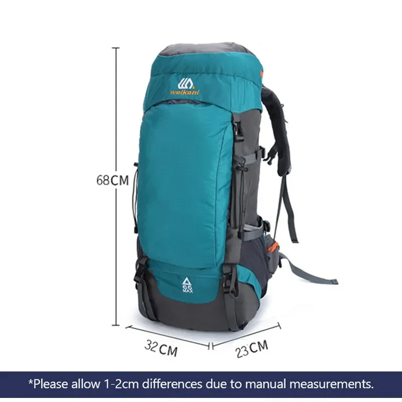 Imagem -06 - Mochila de Caminhada Tática Impermeável para Homens Acampamento ao ar Livre Mochila de Escalada Montanhismo Bolsas Esportivos de Trekking Grande 65l