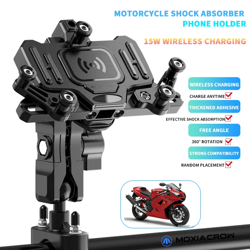 

Motorcycle Mobile Phone Holder Wireless Charging For Honda CBR 650R 650F VFR 400 750 800 VTR1000F Handlebar Bracket