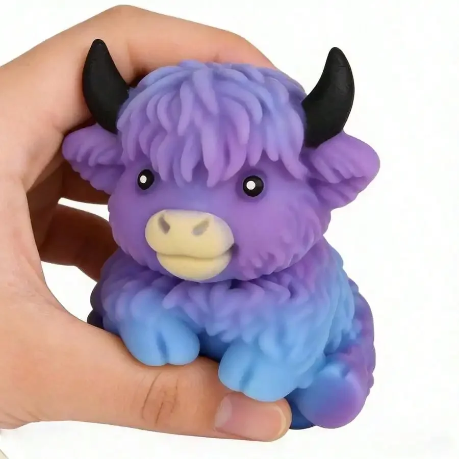 Scottish Highland Cow Squishy Slow Rebound Anxiety Relief Fidget Toy,Squishy Toys,Kid Toys,Juegos Para Niños,Cheese Squishy image 5