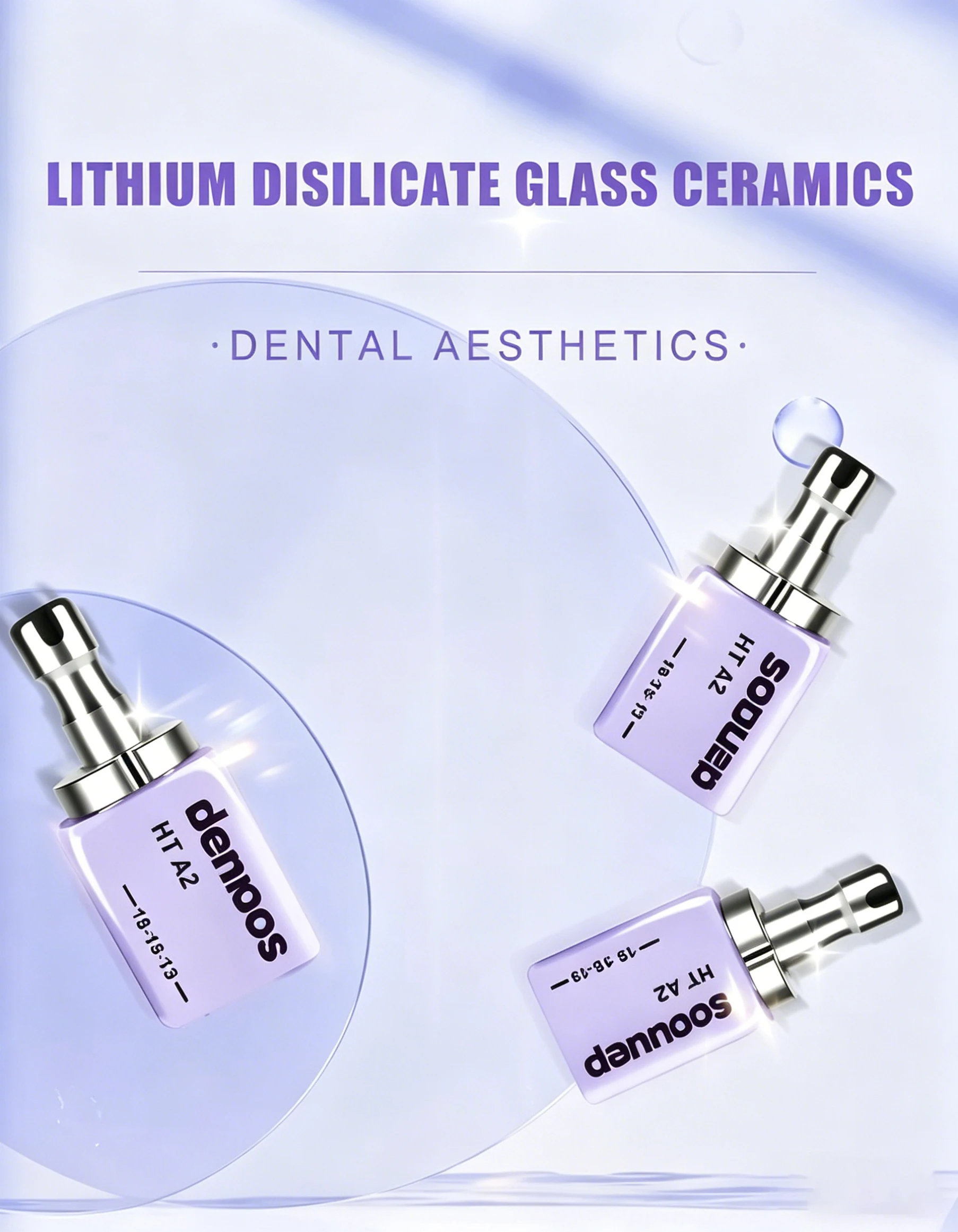 LODDEN Dennoos Lithiumdisilikat/Glaskeramik-Blöcke Würfel Dentallabormaterial HT/LT/MT/MO für CAD CAM Sirona Cerec 5 Stück/Box – Detail 4