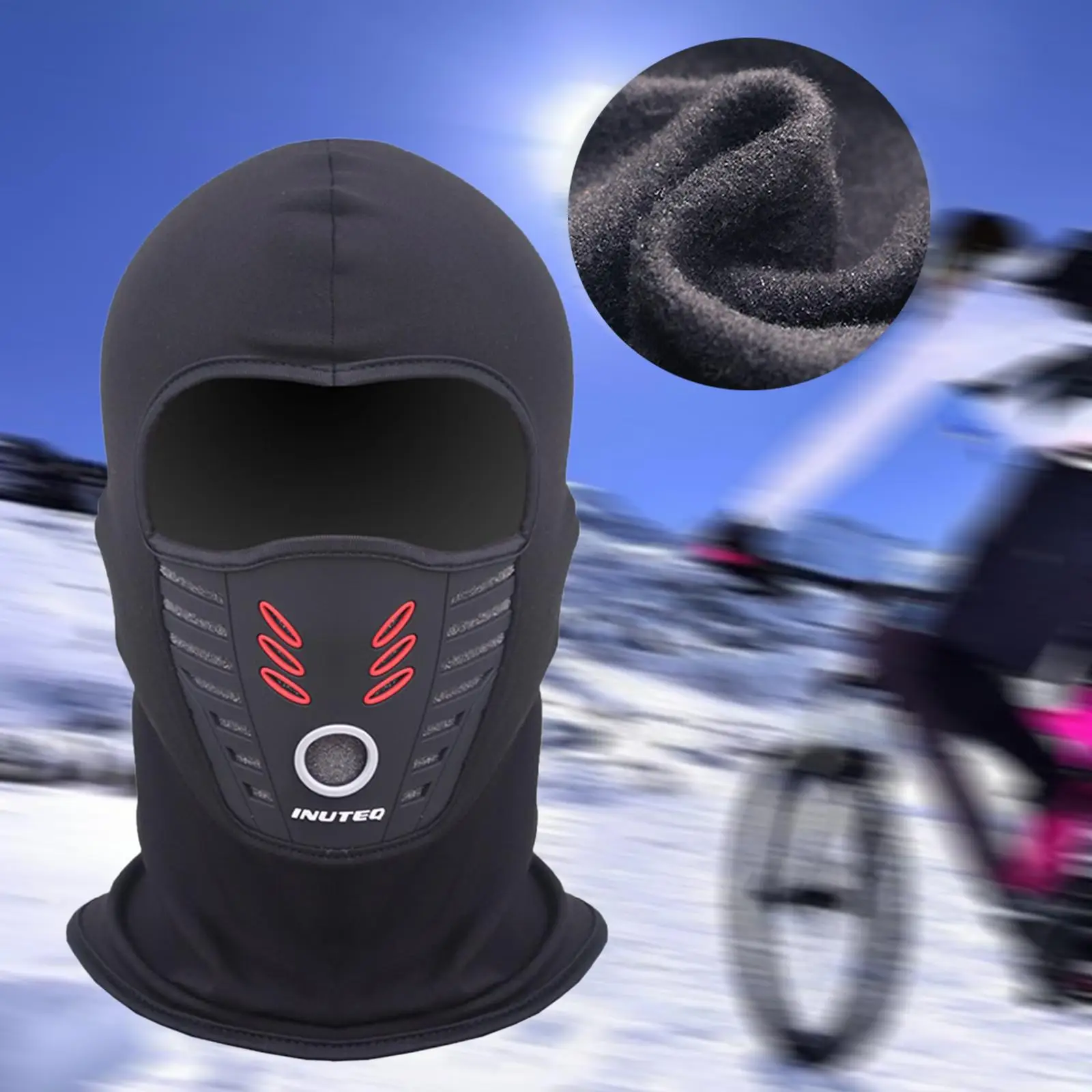 

Winter Warm Face Mask Motorcycle Balaclava Dust Proof Multifunctional Breathable for Hiking, Skateboard Durable Stylish