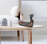 Retro Incense Burner Dragon Boat Incense Stick Holder Traditional Chinese Design Hand Carved Carving Censer Ornaments Home Decor