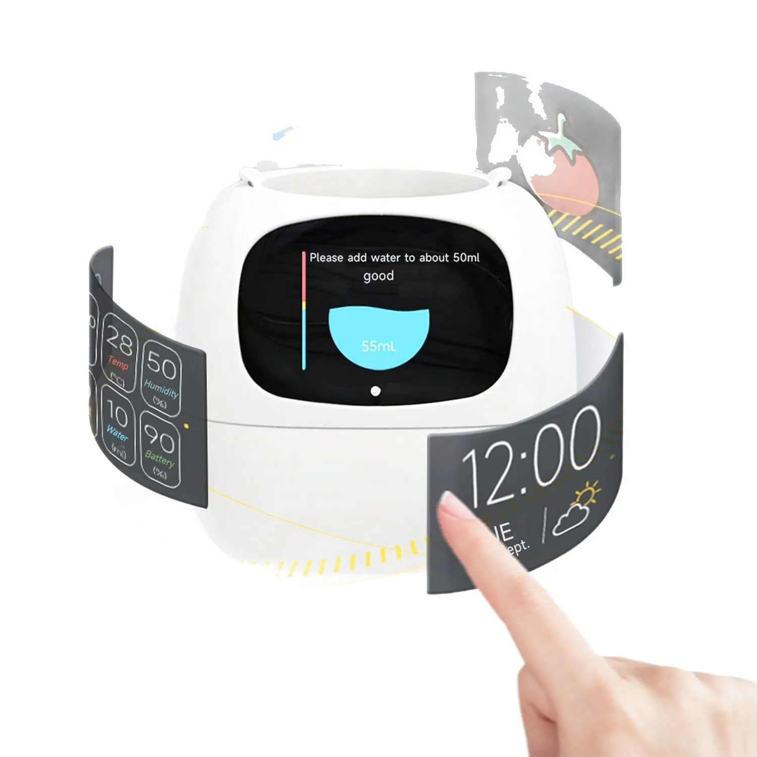 IVY Intelligent Planter Electronic Pet Emotional Interactive Automatic Monitoring Temperature and Humidity Creative Plant Pot Gi