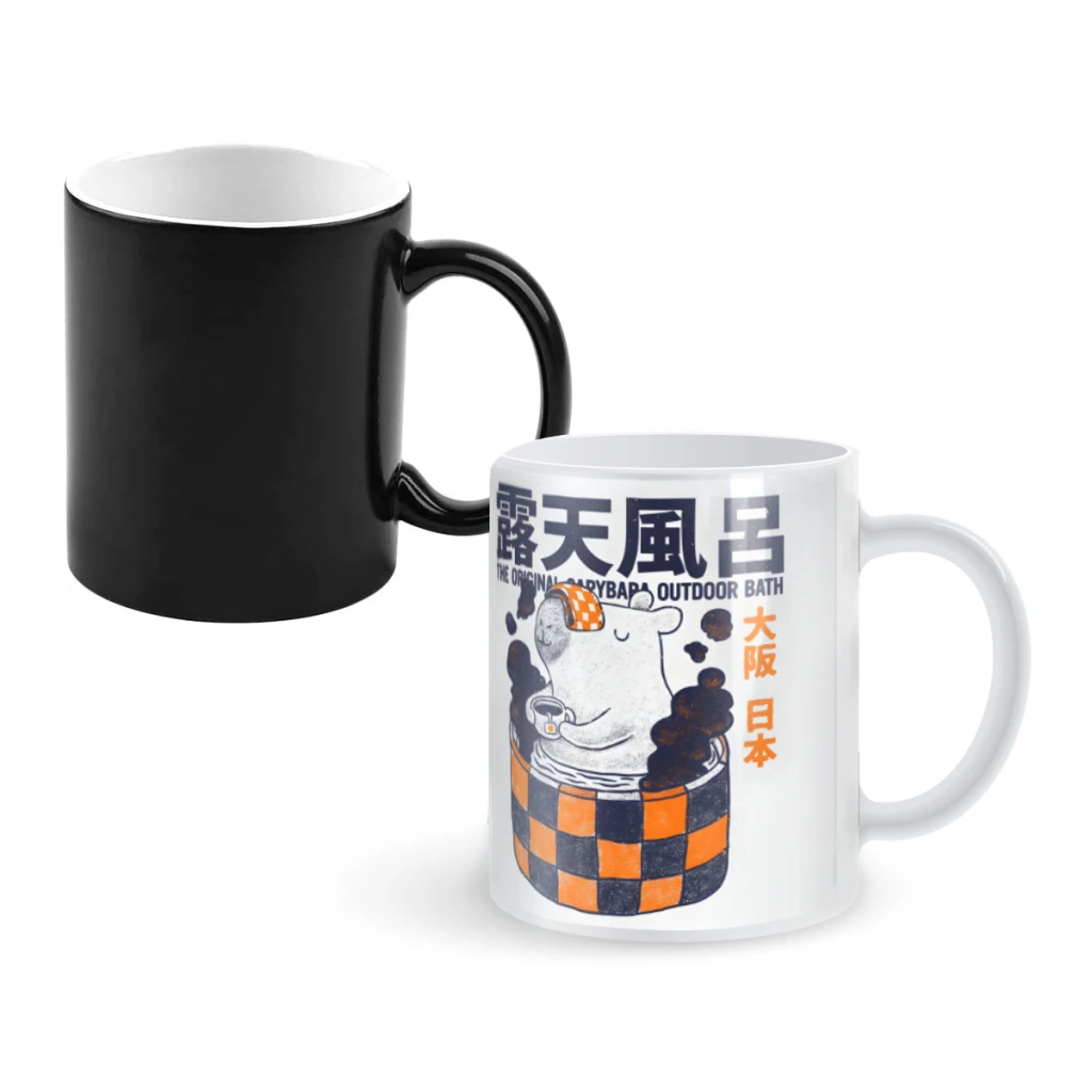 

Capybara BathCoffee Mugs And Mug Creative Color Change Tea Cup Ceramic Milk Cups Novelty Gifts