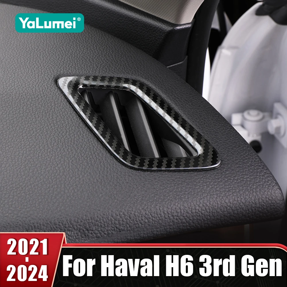 

Stainless Car Console Center Air Conditioner Vent Outlet Frame Trim Stiker For Haval H6 3rd Gen 2021 2022 2023 2024 GT DHT-PHEV