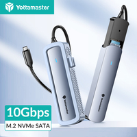 Yottamaster M.2 SSD Case NVME M2 SATA NGFF External Enclosure Adapter USB3.2 Type C 10Gbps Dual Protocol Hard Drive Storage Box