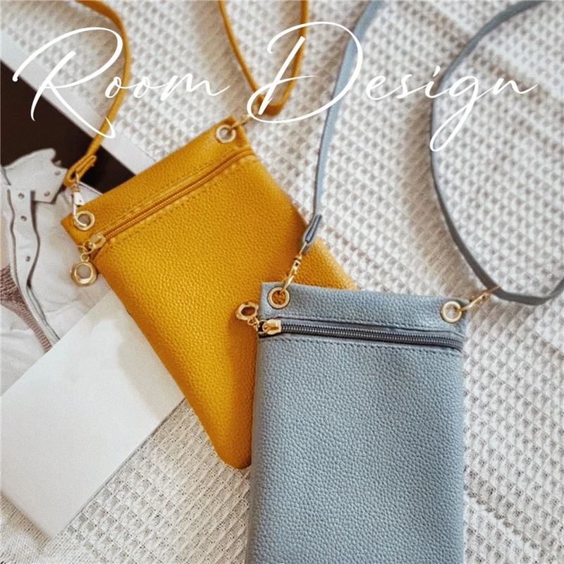 Mobile Phone Bag Slung Large Capacity Mini Crossbody Shoulder Bags for Women Korean Style Fashion Macaron Small Phone Bag 2024