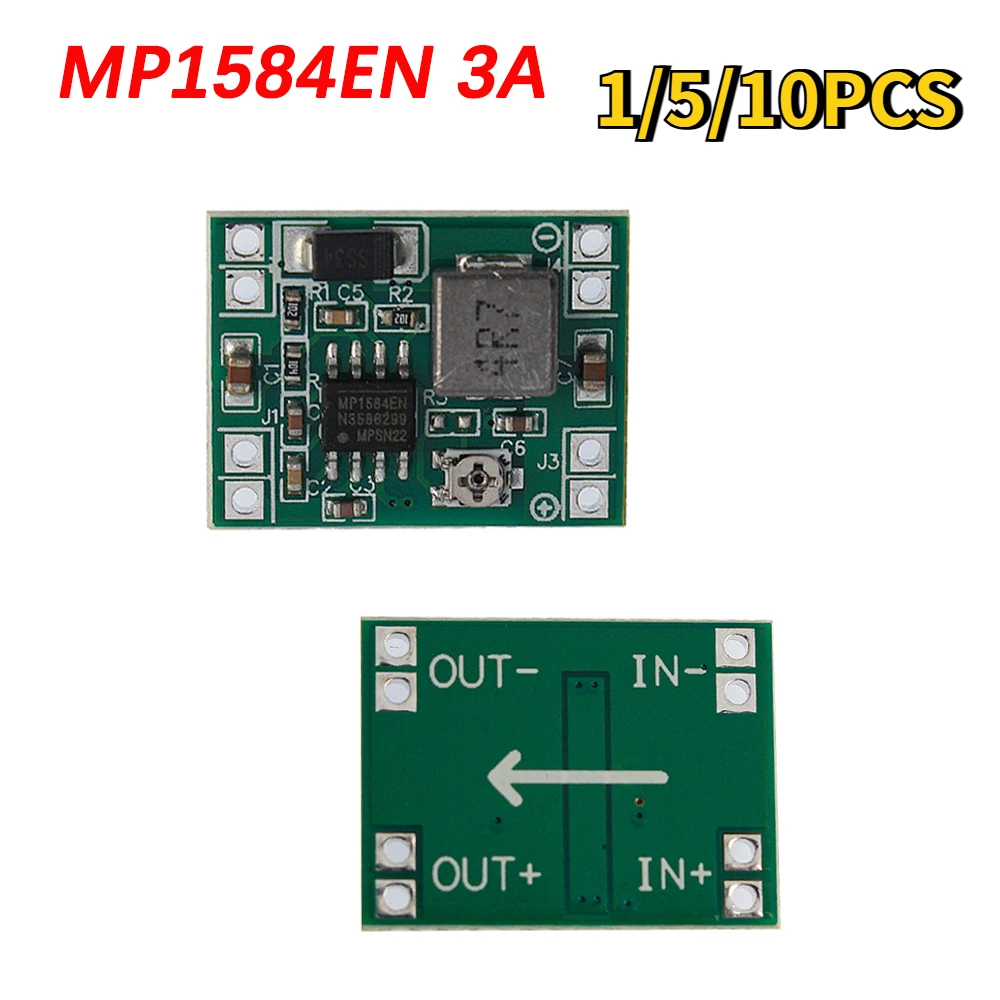 1/5/10pcs MP1584EN Adjustable 3A DC-DC Converter Step Down Voltage Regulator Module Replace LM2596s MP1584 DC DC Buck Board