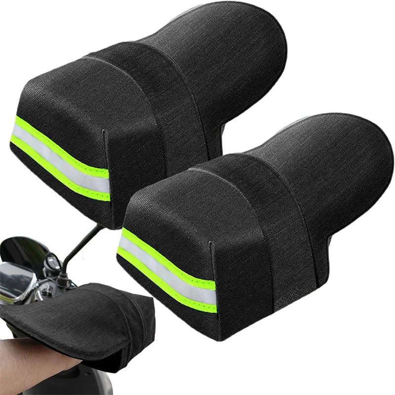 

Motorcycle Handlebar Muffs Summer 3D Oxford Waterproof Sun Protection Gloves With Reflective Strip Design Motorcycle Gloves