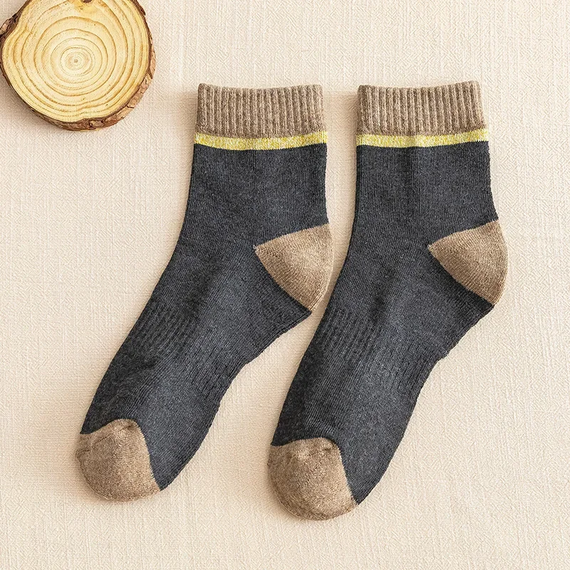 New Warmth Thickening Unisex Socks, Many Colors Are Available, Casual, Simple and Versatile Business 100 Cotton Men