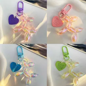 Bonbonfarbe Ballonhund Schlüsselbund für Mädchen, kreativer Hundballon, Telefonkette, Accessoires Key Bod 10 Hauptverkaufshundschlüsselkainer - №4