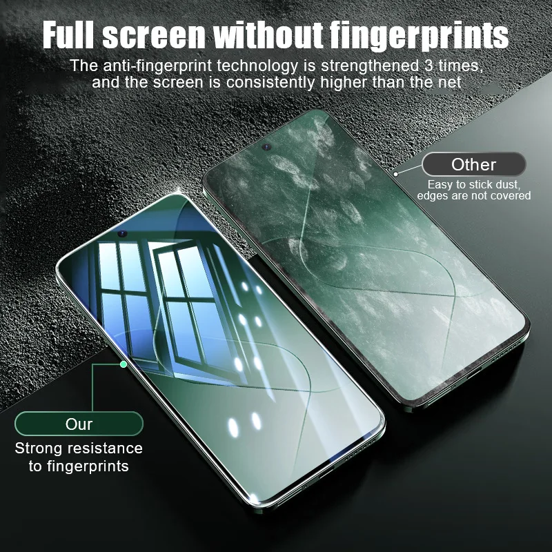 4pcs Glass Smartphone Protective Film For xiaomi 14 13 12 Pro 11 Ultra 10S Civi 4 Pro 3 2 Mix 4 Note 13 Pro Plus Edge glue Glass