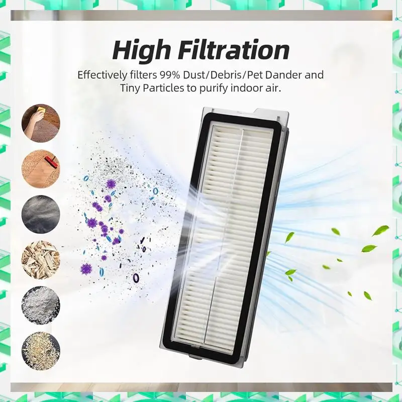 

FIZP For Roborock Qrevo Master/ V20/ P10s Pro Robot Vacuum Cleaner Accessories Kit Main Side Brush HEPA Filter Mop Cloth