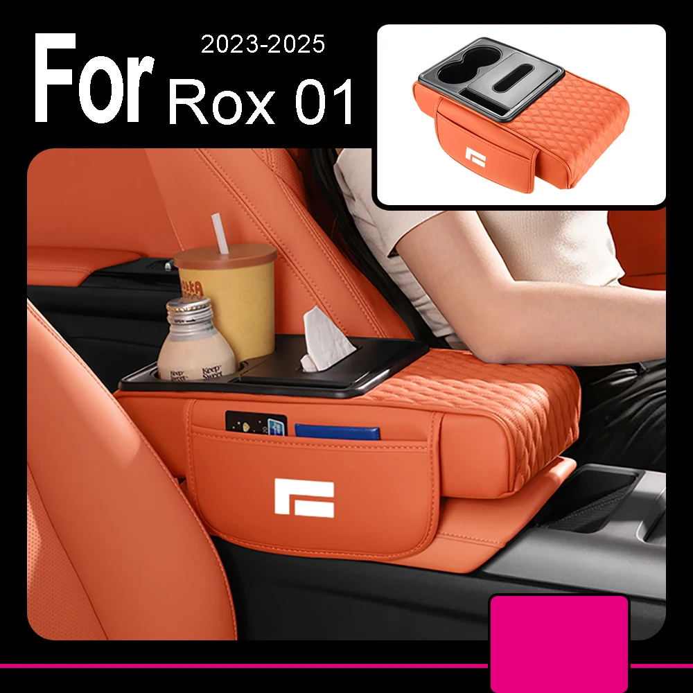 

Car Armrest Box Car Central Armrest Box Protective Cover Fit For BAIC JISHI Polestone 01 Rox 01 Height Increasing Pad Tissue Box