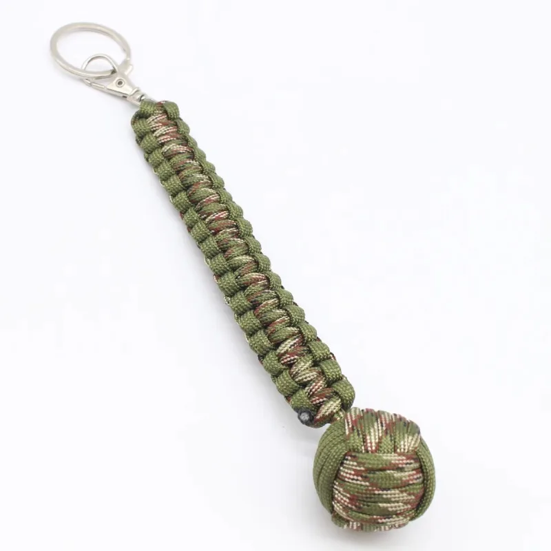 

Multifunctional Self-defence Paracord Rope Key Steel Ball Chain Outdoor Camping Hiking Riding Self-defence Emergency Survival