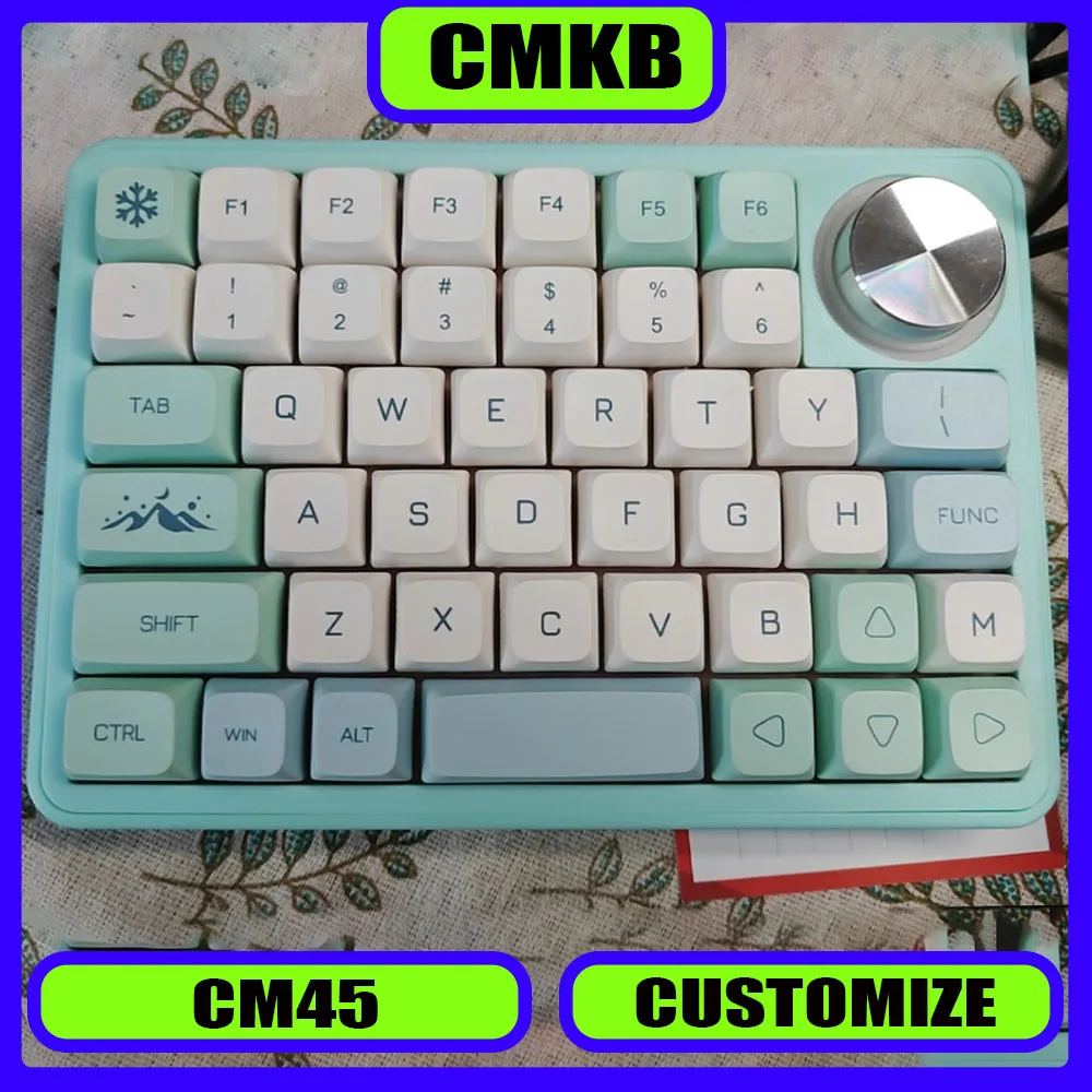 

MK45 CM45 Настраиваемая ручка программирования макросов Механическая клавиатура Bluetooth Трехрежимная мультимедийная портативная клавиатура с одной рукой