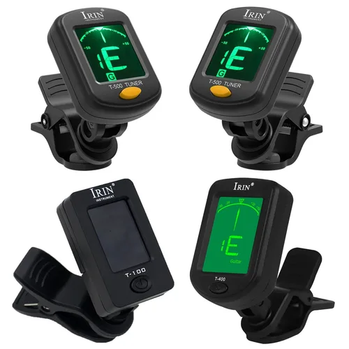 Afinador de guitarra IRIN T-100/T-400/T-500 sintonizador de tono Digital con Clip para bajo violín guitarra eléctrica ukelele Universal 360 ° Girevole