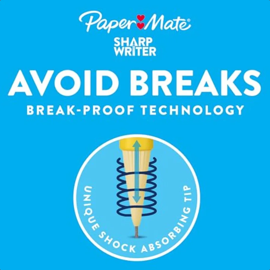 Lápis Mecânico SharpWriter 0,7 mm 2 Lápis para plugues escolares Amarelo 36 Contagens