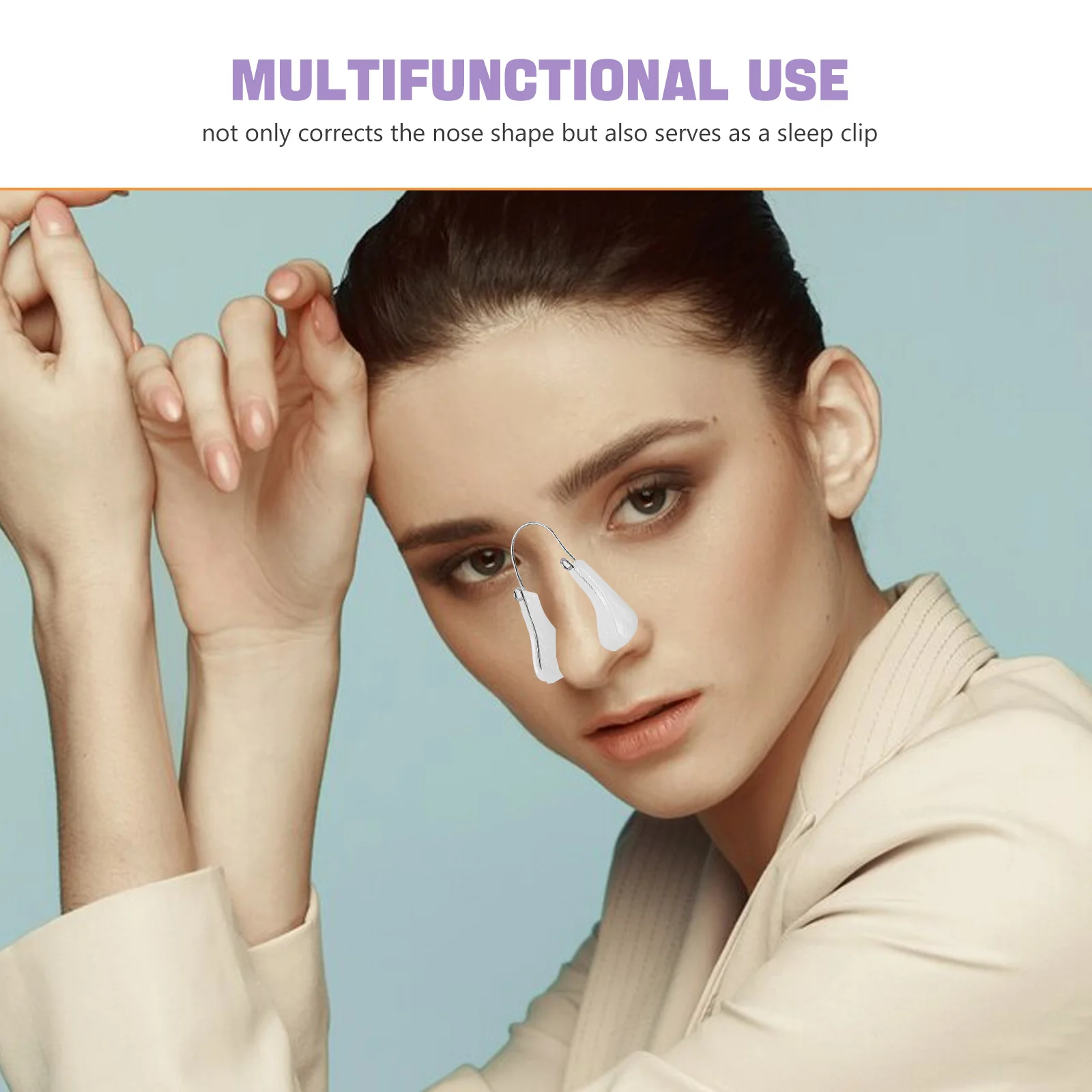 2 pz Clip Shaper Correttore Per Il Naso Dimagrante Morbido Silicone Uso Notturno Naso Sollevatore Dispositivo di Bellezza Per Il Sonno