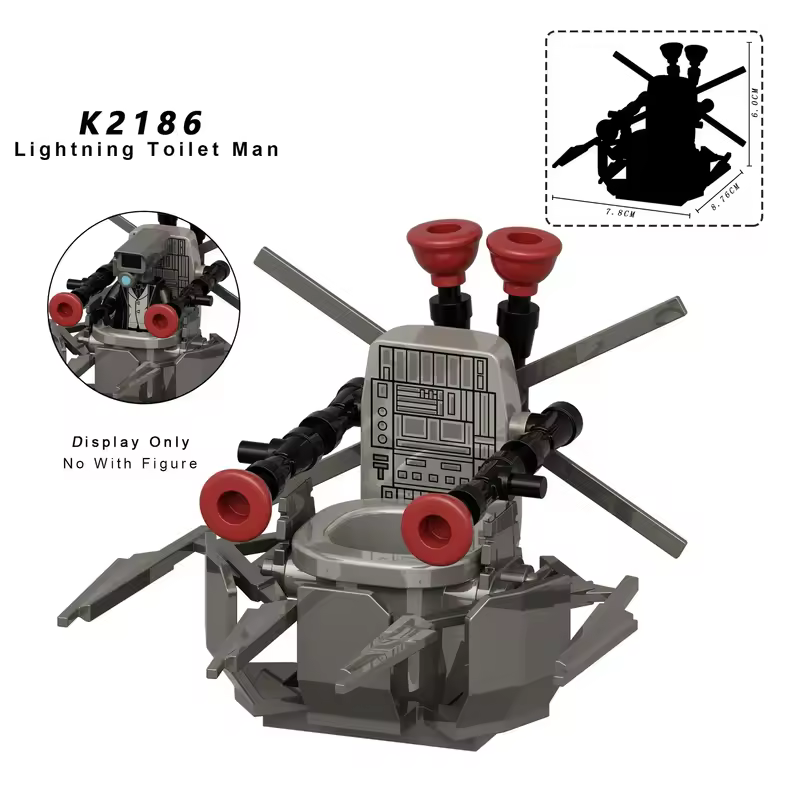 New KDL SWAT Skibidi Toilet Man Figures Anime Block Toys TvMan Titan Cameraman Speakerman Bricks Model Toy Birthday Gift - Image 77