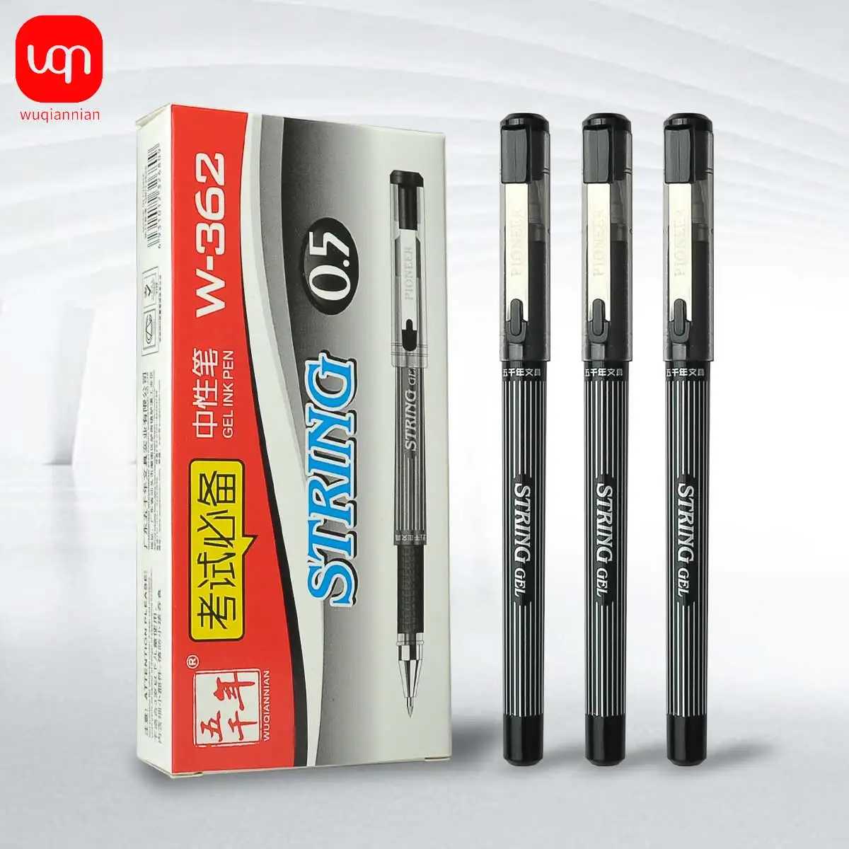

WQN-1Pen Black Gel Pen With Replacement Core, 0.5mm Nib,Quick-Drying,Soft Black Ink, Multi-Functional Stationery Product
