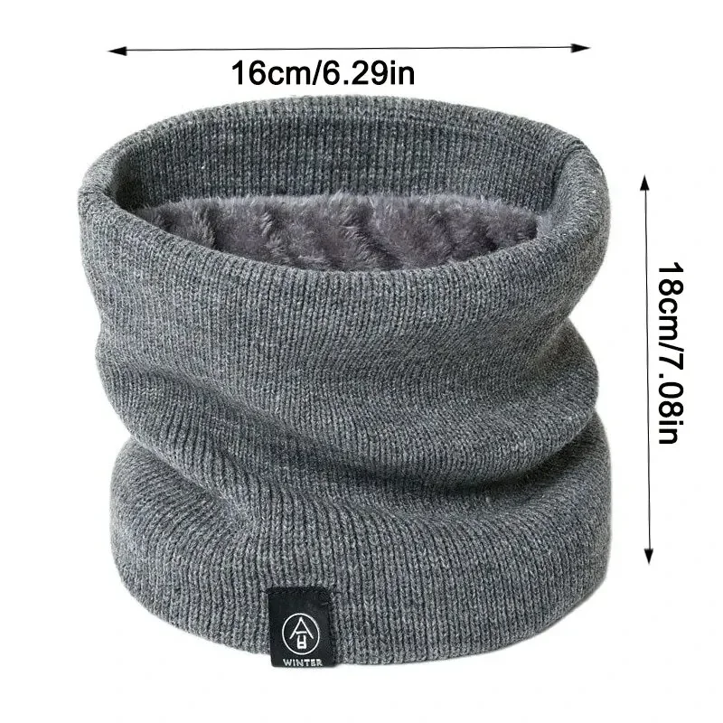 Fashion Soft Knitted Scarf Solid Cashmer Like Winter Snood Scarves Lady Warm Wool Fur Thick Unisex Men Neck Scarfs Ring