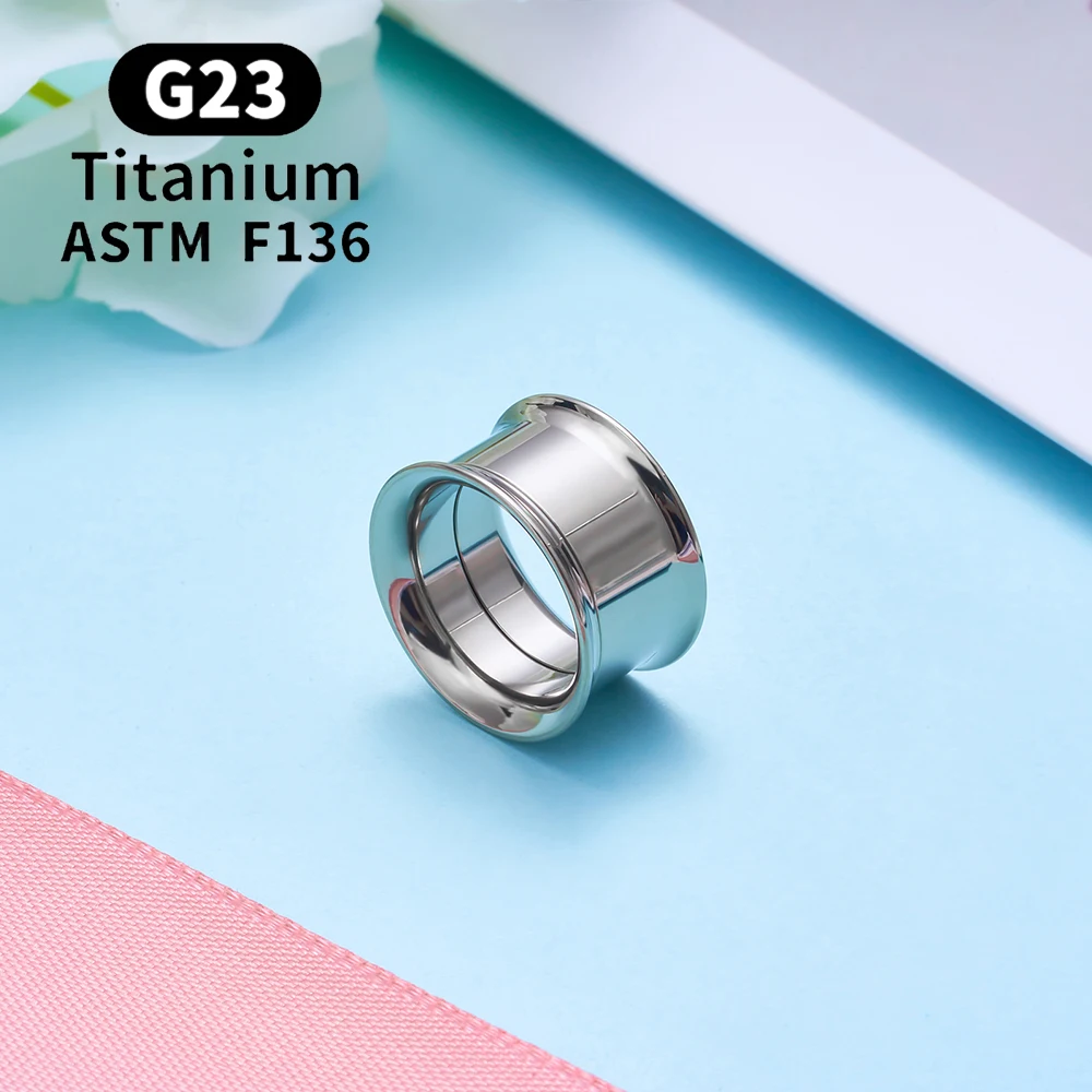 G23 Titan Schraube Fit Doppel Flare Ohr Flesh Tunnel Ohrring Plug Expander Keil Piercing Körper Schmuck Earlet Messgeräte – Detail 12